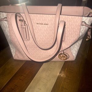 Michael Kors Blush Pink and Cream Tote